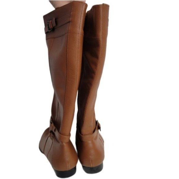 Comfortview The Janis Brown Leather Wide Calf Boots NEW - Picture 6 of 10
